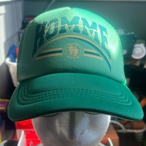 Homme Femme Green Mesh Back Snapback Trucker Hat EST. 2013 Chenille Letters